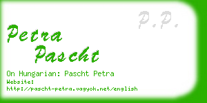 petra pascht business card